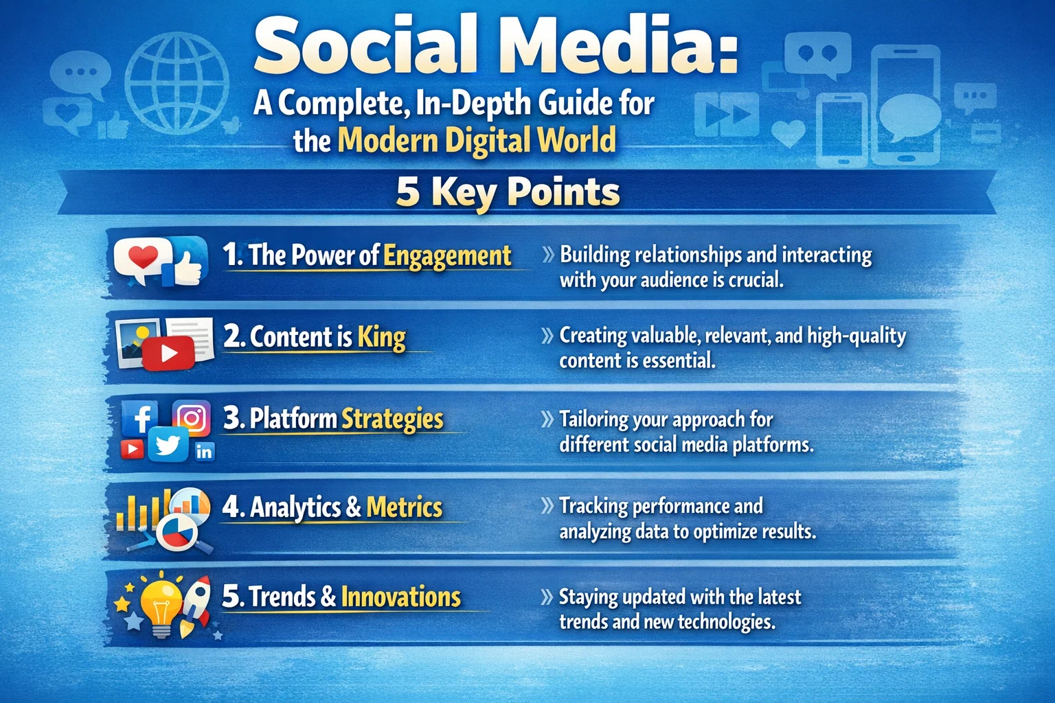 List 5 Key Points About Social Media