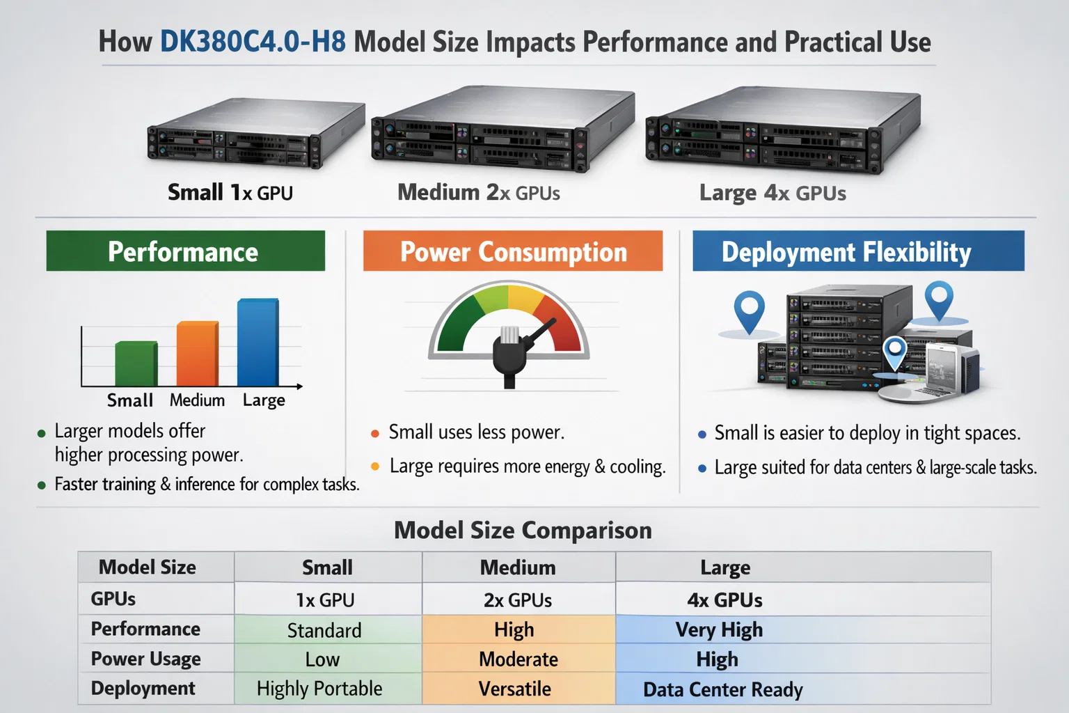 How DK380C4.0‑H8 Model Size