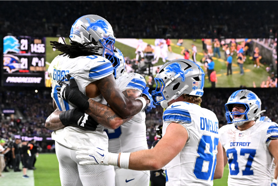 detroit lions vs baltimore ravens match player stats